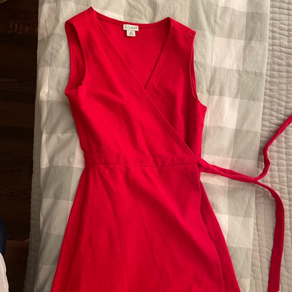 Jcrew XS red wrap dress